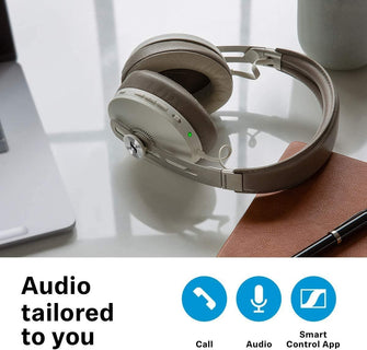 SENHEISER,Sennheiser Momentum 3 Wireless - Active Noise Cancelling Headphones with Alexa, Auto On/Off, Smart Pause Functionality and Smart Control App - White - Gadcet.com