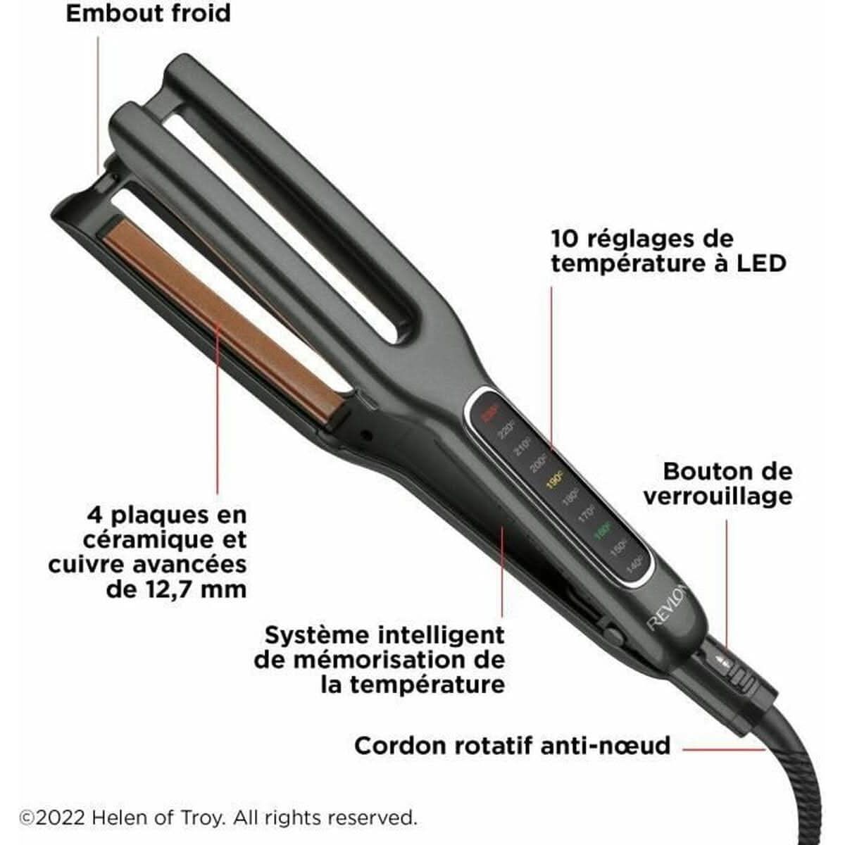 Buy Revlon,Revlon Double Straight Hair Straightener, Dual Plate, Copper Ceramic, 10 Heat Settings - RVST2204UK - Gadcet UK | UK | London | Scotland | Wales| Near Me | Cheap | Pay In 3 | Hair Straighteners