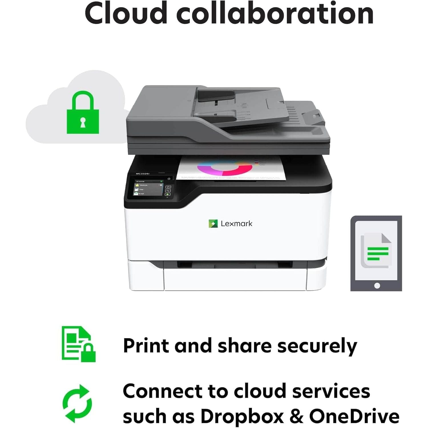 Buy Lexmark,Lexmark MC3326i Colour Wireless All In One Printer with Touchscreen, Office Colour Printer Scanner Copier All in One Laser, Mobile Ready, Duplex Printing & CarbonNeutral Certified, 3 Year Guarantee - Gadcet UK | UK | London | Scotland | Wales| Ireland | Near Me | Cheap | Pay In 3 | Printer Ink