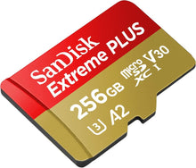 SanDisk Extreme PLUS 256GB microSDXC Memory Card – Up to 200MB/s Read, 140MB/s Write, Class 10 U3, 4K UHD + SD Adapter