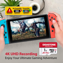 GIGASTONE 1TB Micro SD Card, Gaming Plus, Up to 150/120 MB/s, MicroSDXC Memory Card for Nintendo-Switch 1, SteamDeck, 4K UHD Video, UHS-I A1 V30 U3 C10 with Adapter
