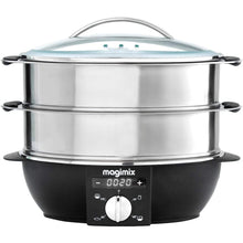 Buy Magimix,Magimix 11582 2-Basket Independent 1900W Steamer – Black & Chrome - Gadcet UK | UK | London | Scotland | Wales| Near Me | Cheap | Pay In 3 | Food Cookers & Steamers