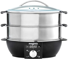 Buy Magimix,Magimix 11582 2-Basket Independent 1900W Steamer – Black & Chrome - Gadcet UK | UK | London | Scotland | Wales| Near Me | Cheap | Pay In 3 | Food Cookers & Steamers