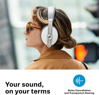 SENHEISER,Sennheiser Momentum 3 Wireless - Active Noise Cancelling Headphones with Alexa, Auto On/Off, Smart Pause Functionality and Smart Control App - White - Gadcet.com