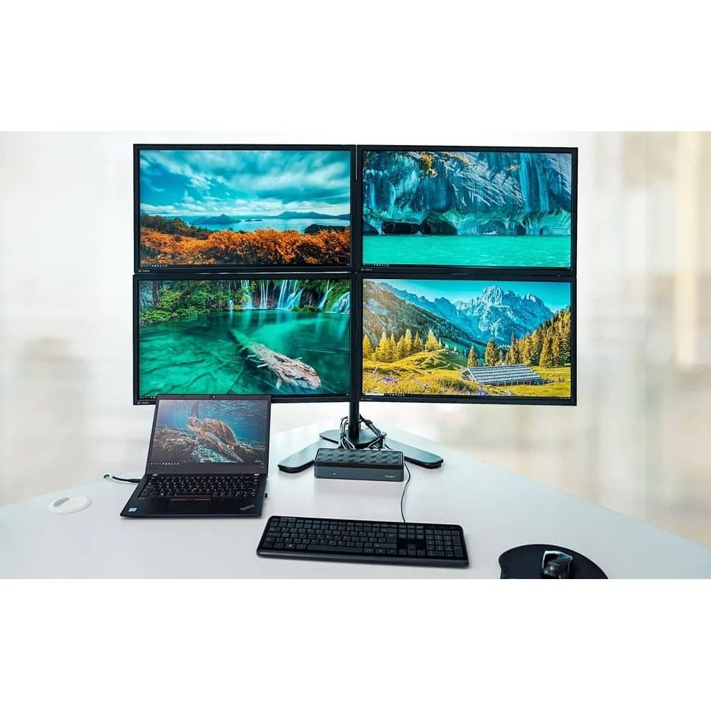 Buy Targus,Targus Universal Docking Station, USB-C, Quad 4K (QV4K), Supports Four DisplayPort and HDMI Monitors with 100W Power Delivery - Black - Gadcet UK | UK | London | Scotland | Wales| Near Me | Cheap | Pay In 3 | Laptop Docking Stations