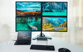 Buy Targus,Targus Universal Docking Station, USB-C, Quad 4K (QV4K), Supports Four DisplayPort and HDMI Monitors with 100W Power Delivery - Black - Gadcet UK | UK | London | Scotland | Wales| Near Me | Cheap | Pay In 3 | Laptop Docking Stations