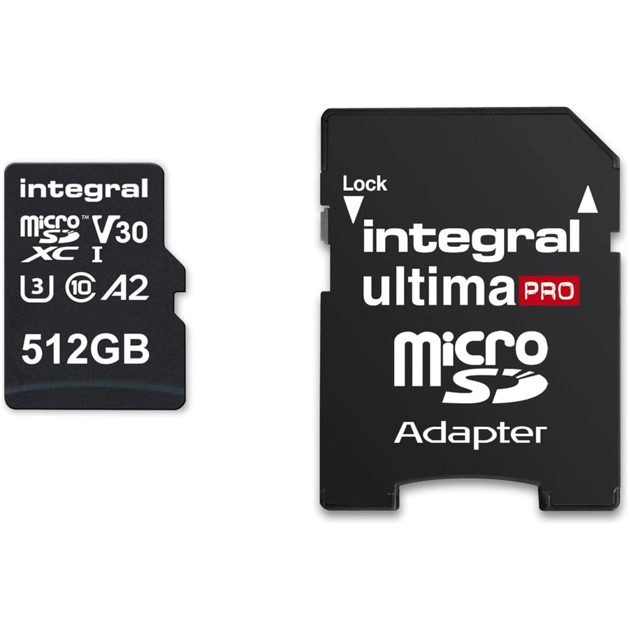 Scheda Micro SD Integral 512 GB – Lettura 180 MB/s, Scrittura 150 MB/s, A2 V30 Per Video 4K E Drone