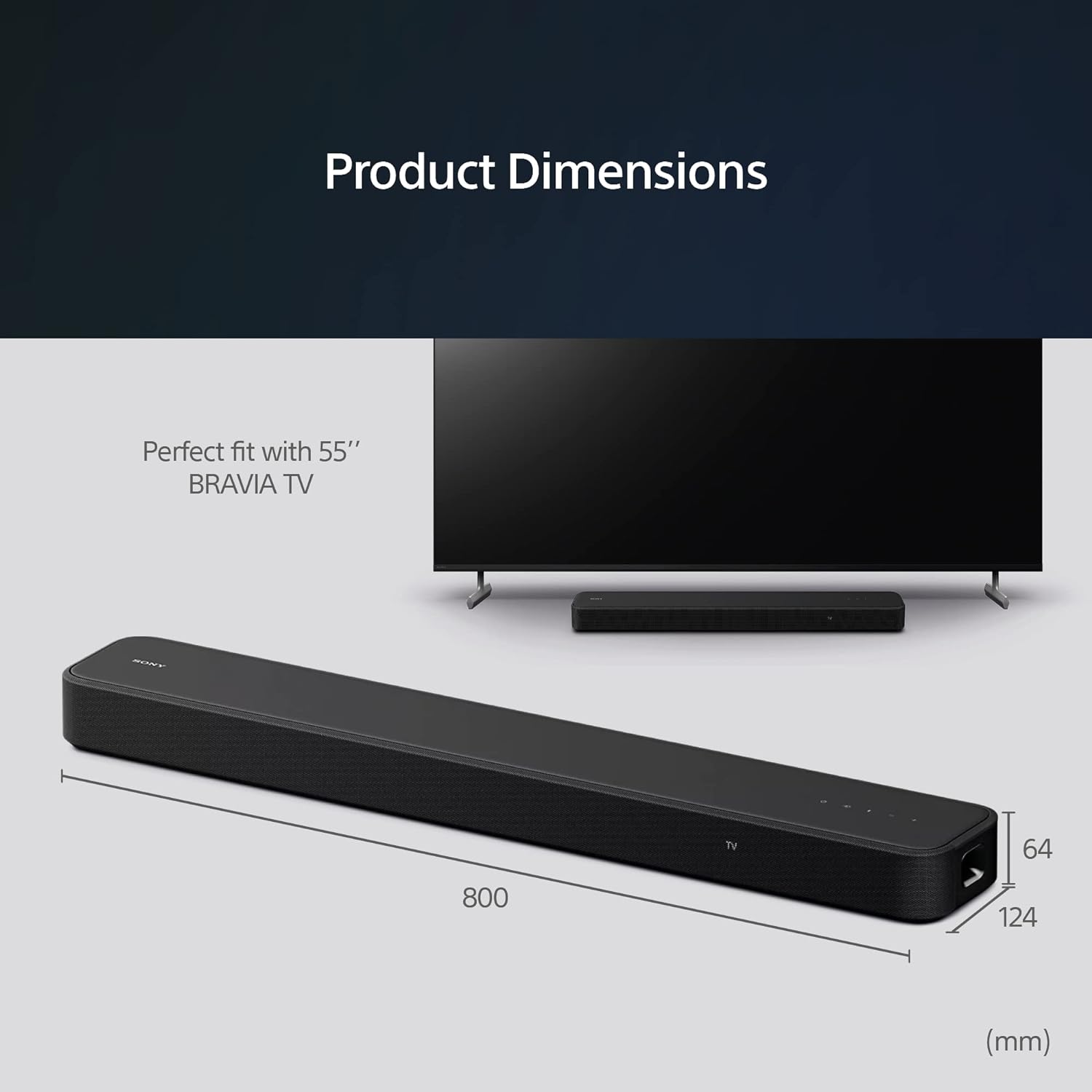 Sony HT-S2000 Small & Compact 3.1ch Dolby Atmos Soundbar for TV with Bluetooth - 3