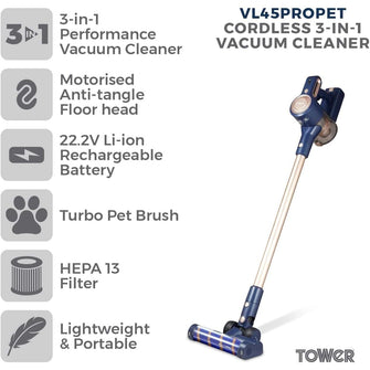 Buy Alann Trading Limited,Tower Pro Pet Cordless Vacuum Cleaner with Detangling - Gadcet UK | UK | London | Scotland | Wales| Near Me | Cheap | Pay In 3 | Vacuum Cleaner