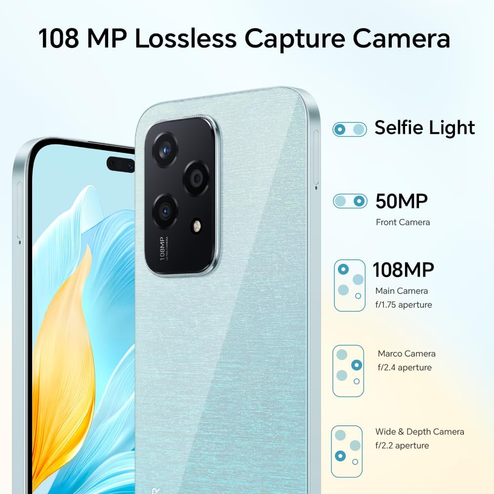 Buy HONOR,HONOR 200 Lite 5G Smartphone - 8GB+256GB, 6.7" AMOLED, 108MP Triple Rear, 50MP Front, Dual SIM, Android 14, Starry Blue - Gadcet UK | UK | London | Scotland | Wales| Near Me | Cheap | Pay In 3 | Unlocked Mobile Phones