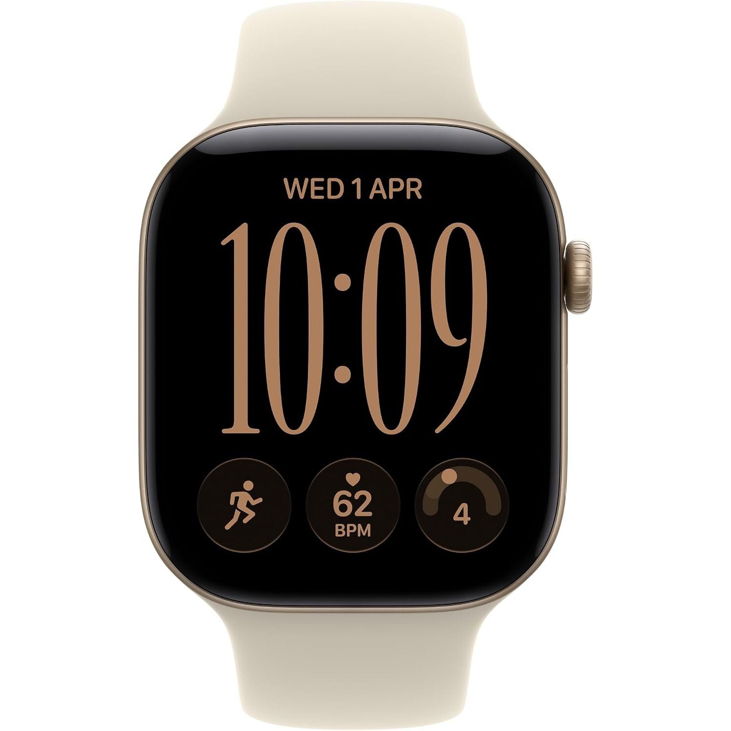 Apple Watch Series 12 GPS 46mm Light Gold Aluminium with Sand Sport Band S/M