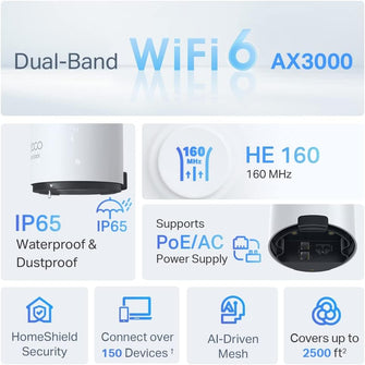 Buy TP-Link,TP-Link Deco X50 Outdoor/Indoor Wi-Fi 6 Mesh Unit, IP65-Rated, Dual-Band, Add-On for Deco Wi-Fi 7/6/5 Systems, Alexa Compatible - Gadcet UK | UK | London | Scotland | Wales| Near Me | Cheap | Pay In 3 | Networking Devices
