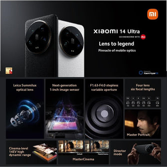 Buy Xiaomi,Xiaomi 14 Ultra 5G, 512GB, 16GB RAM, Dual SIM, Unlocked, White - Gadcet UK | UK | London | Scotland | Wales| Near Me | Cheap | Pay In 3 | Mobile & Smart Phones