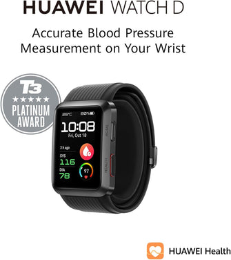 Buy Huawei,HUAWEI Watch D Smartwatch - Blood Pressure, Heart Rate, SpO2, Sleep Tracking, 7-Day Battery, 70+ Workout Modes, Black - Gadcet UK | UK | London | Scotland | Wales| Near Me | Cheap | Pay In 3 | Smart Watches