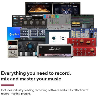 Focusrite Scarlett 2i2 Studio 4th Gen USB Audio Interface Bundle – Condenser Mic & Headphones for Recording & Streaming