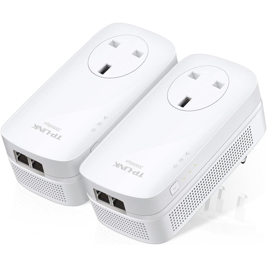 Buy TP-Link,TP-Link AV2000 2-port Gigabit Passthrough Powerline Starter Kit (TL-PA9020P KIT) - Gadcet UK | UK | London | Scotland | Wales| Ireland | Near Me | Cheap | Pay In 3 | Desktop