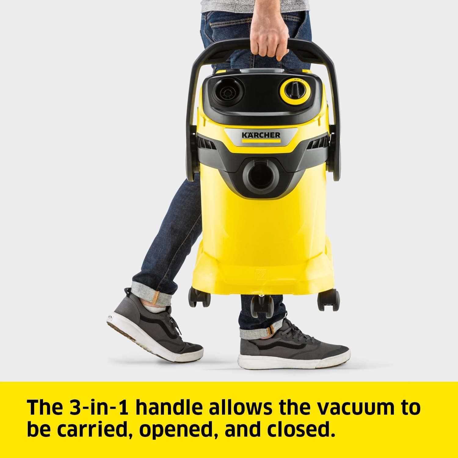 Buy KARCHER,Kärcher 16283020 Wet & Dry Vacuum Cleaner WD 5, blower function, power: 1100w, plastic container: 25 L, suction hose: 2.2 m, incl. floor and crevice nozzle, Yellow - Gadcet UK | UK | London | Scotland | Wales| Ireland | Near Me | Cheap | Pay In 3 | Vacuum Cleaner