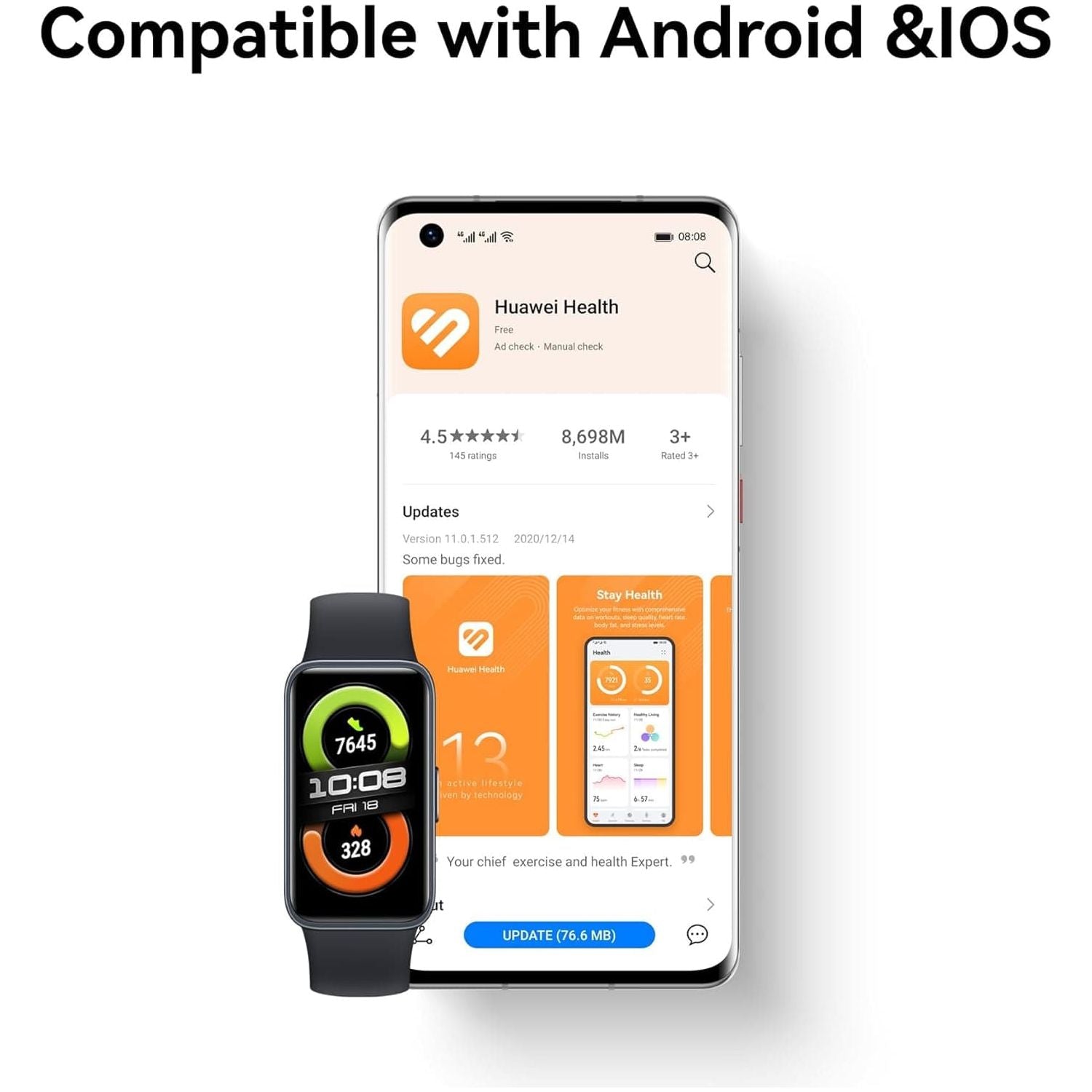 Buy HUAWEI,HUAWEI Band 8 Fitness Tracker - Ultra Thin Smart Band, 2 Weeks Battery, Health & Sleep Tracking - Android & iOS Compatible - Black - Gadcet UK | UK | London | Scotland | Wales| Near Me | Cheap | Pay In 3 | Watches