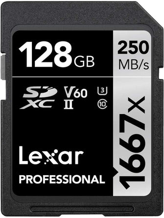 Buy Lexar,Lexar Professional 1667X UHS-2 Class 10 SDXC Card 128GB - Gadcet UK | UK | London | Scotland | Wales| Near Me | Cheap | Pay In 3 | Flash Memory Cards