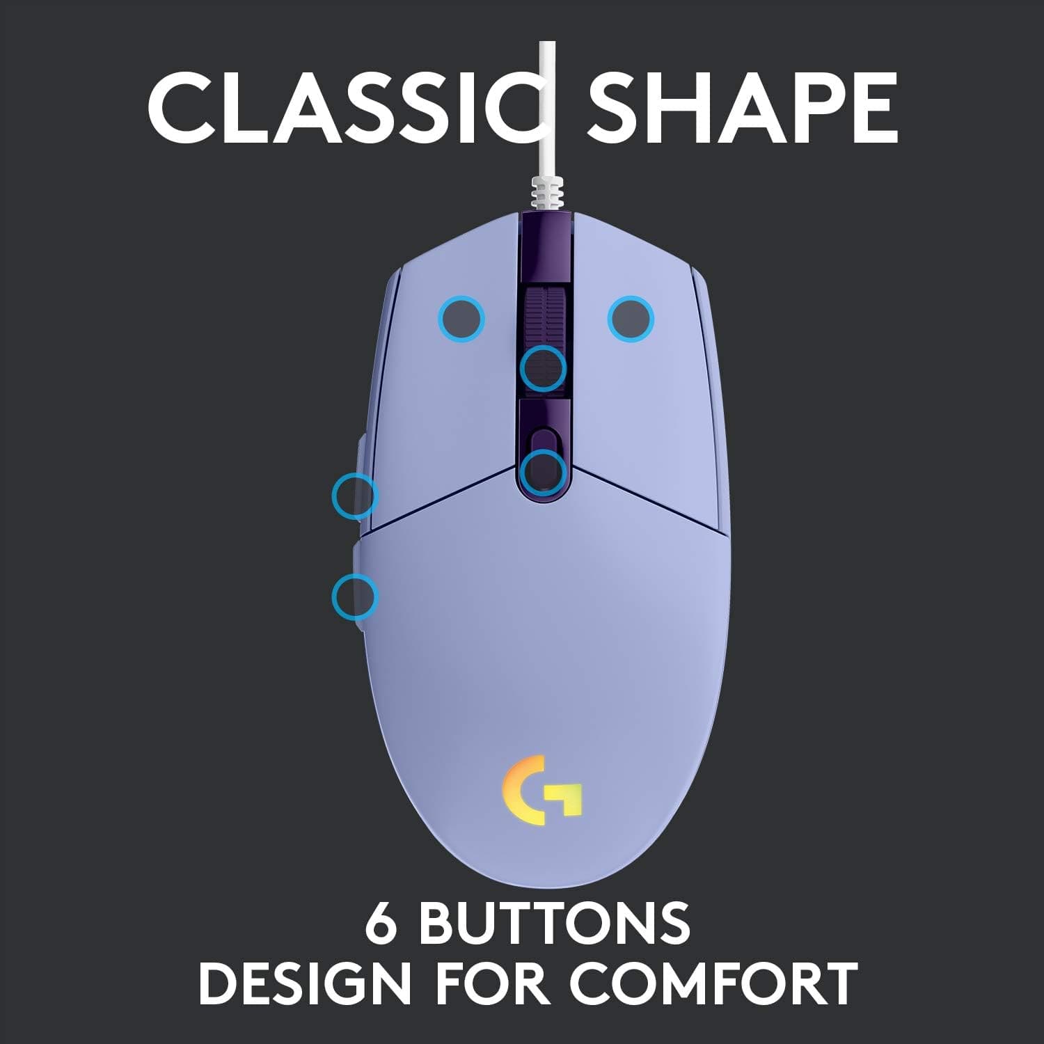 Buy Logitech,Logitech G203 LIGHTSYNC Gaming Mouse -  Lilac - Gadcet UK | UK | London | Scotland | Wales| Ireland | Near Me | Cheap | Pay In 3 | Computer Components