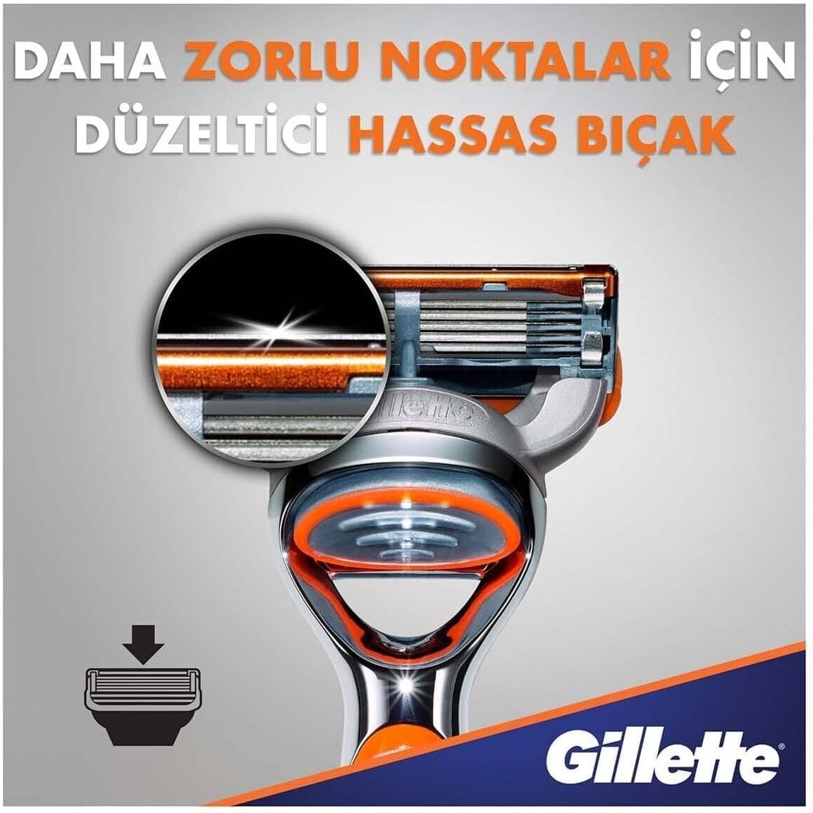 Gillette Fusion 5 powered razor Precision trimmer upgraded precision blades - 6