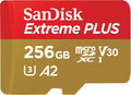 SanDisk Extreme PLUS 256GB microSDXC Memory Card – Up to 200MB/s Read, 140MB/s Write, Class 10 U3, 4K UHD + SD Adapter