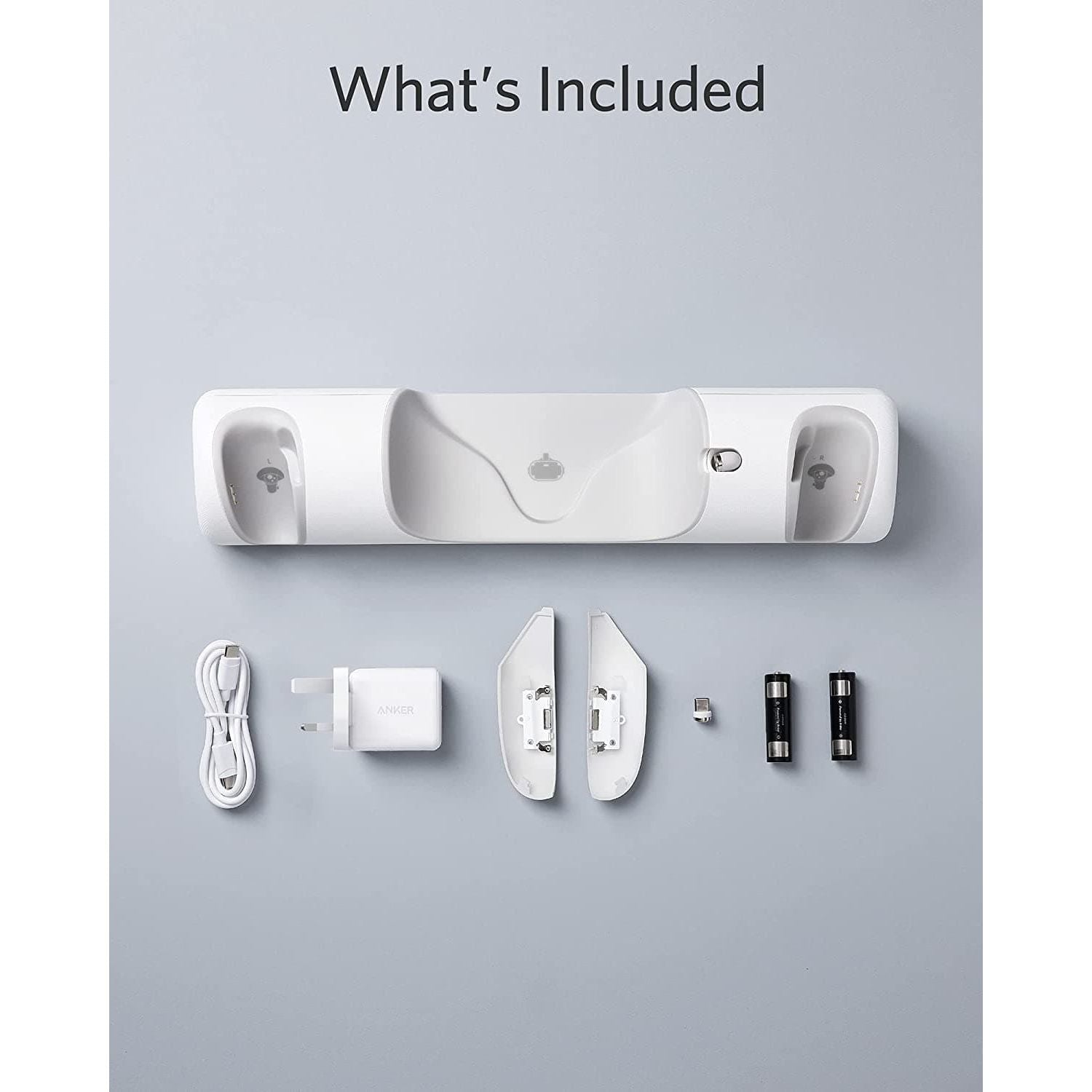 Buy Anker,Anker Charging Dock for Oculus Quest 2, USB-C Charger and Cable - Gadcet.com | UK | London | Scotland | Wales| Ireland | Near Me | Cheap | Pay In 3 | Power Adapters & Chargers