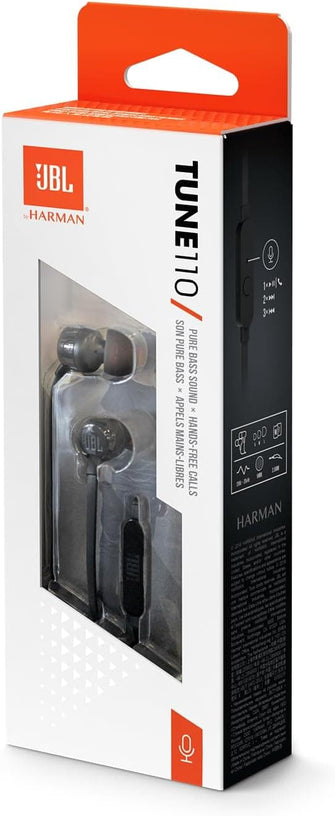 Buy JBL,JBL T110 Wired In-Ear Headphones, Pure Bass Sound, Black - Gadcet UK | UK | London | Scotland | Wales| Near Me | Cheap | Pay In 3 | Headphones / Headset