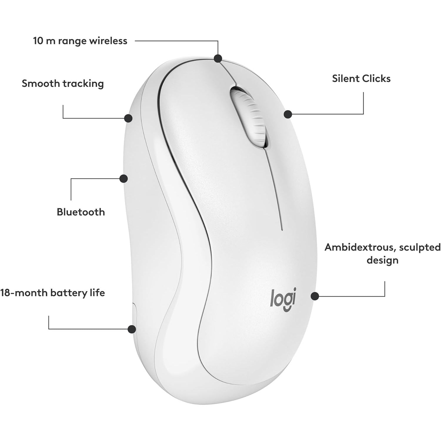 Buy Logitech,Logitech M240 Silent Bluetooth Mouse, Wireless, Compact, Portable, Smooth Tracking, 18-Month Battery, for Windows, macOS, ChromeOS, Compatible with PC, Mac, Laptop, Tablets - White - Gadcet UK | UK | London | Scotland | Wales| Near Me | Cheap | Pay In 3 | Keyboard & Mouse