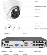 Reolink RLK8-1200D4-A 12MP Dome CCTV Camera System