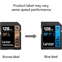 Buy Lexar,Lexar Professional 633x SD Card 128GB, SDXC UHS-I Card, Up To 95MB/s Read, for Mid-Range DSLR, HD Camcorder, 3D Cameras, LSD128GCB1EU633 - Gadcet UK | UK | London | Scotland | Wales| Near Me | Cheap | Pay In 3 | Flash Memory Cards