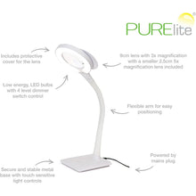 Buy Purelite,PURElite Magnifying Desk Table LED Lamp, White, Mains Operated - Gadcet UK | UK | London | Scotland | Wales| Near Me | Cheap | Pay In 3 | Desk Lamps
