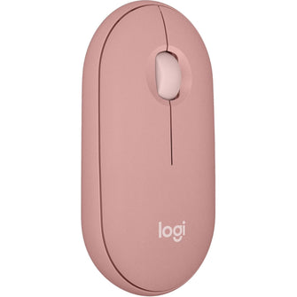 Logitech Pebble Mouse 2 M350s Slim Bluetooth Wireless Mouse, Quiet Clicks, Multi-Device, Custom Button Rose