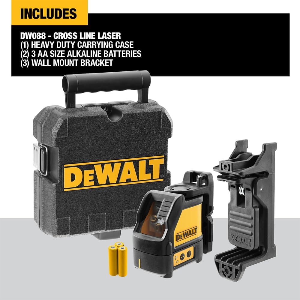 Buy DEWALT,DEWALT DW088CG-XJ 2-Way Self-Levelling Cross Line Green Beam Laser with Carry Case - Gadcet UK | UK | London | Scotland | Wales| Near Me | Cheap | Pay In 3 | Laser Levels