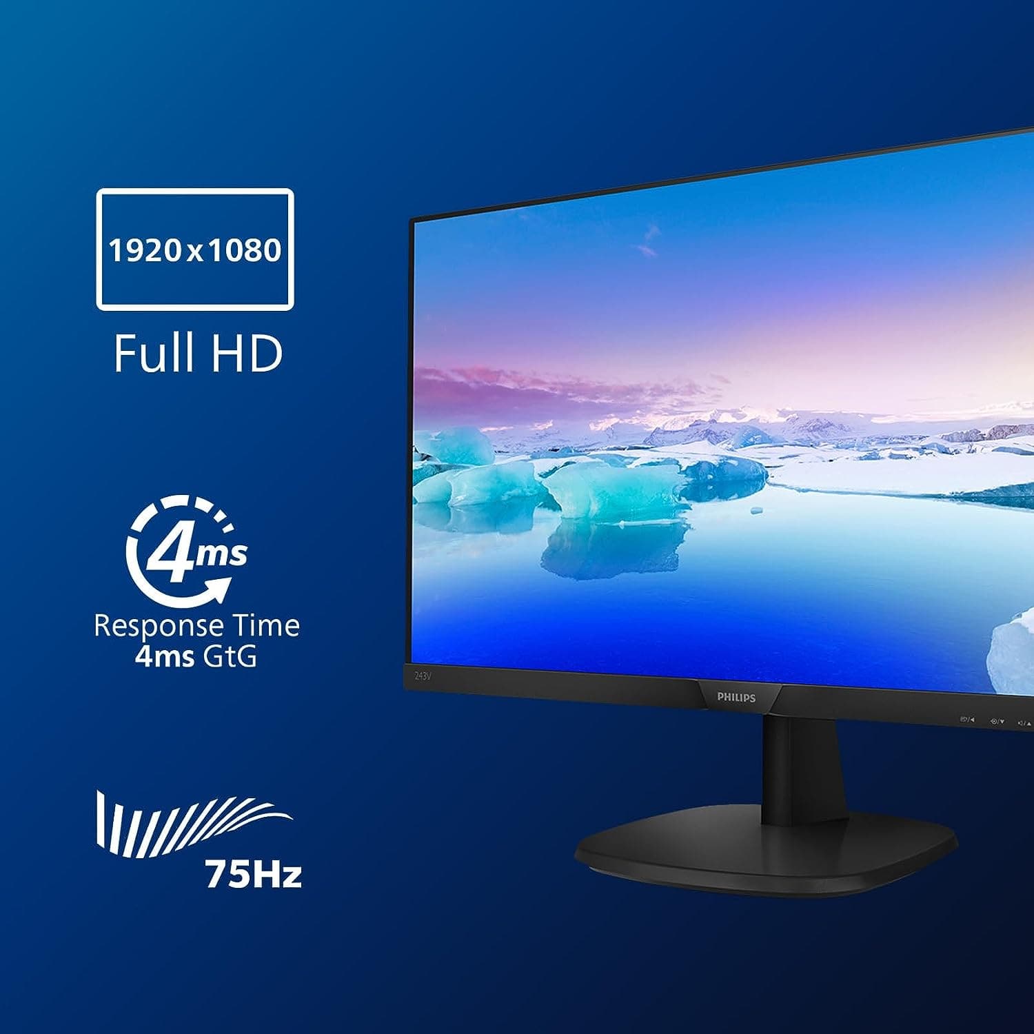 Buy Philips,Philips V Line ( 243V7QDAB/69) , 23.8" Full HD LED Computer Monitor - Black - Gadcet UK | UK | London | Scotland | Wales| Ireland | Near Me | Cheap | Pay In 3 | Computer Monitors