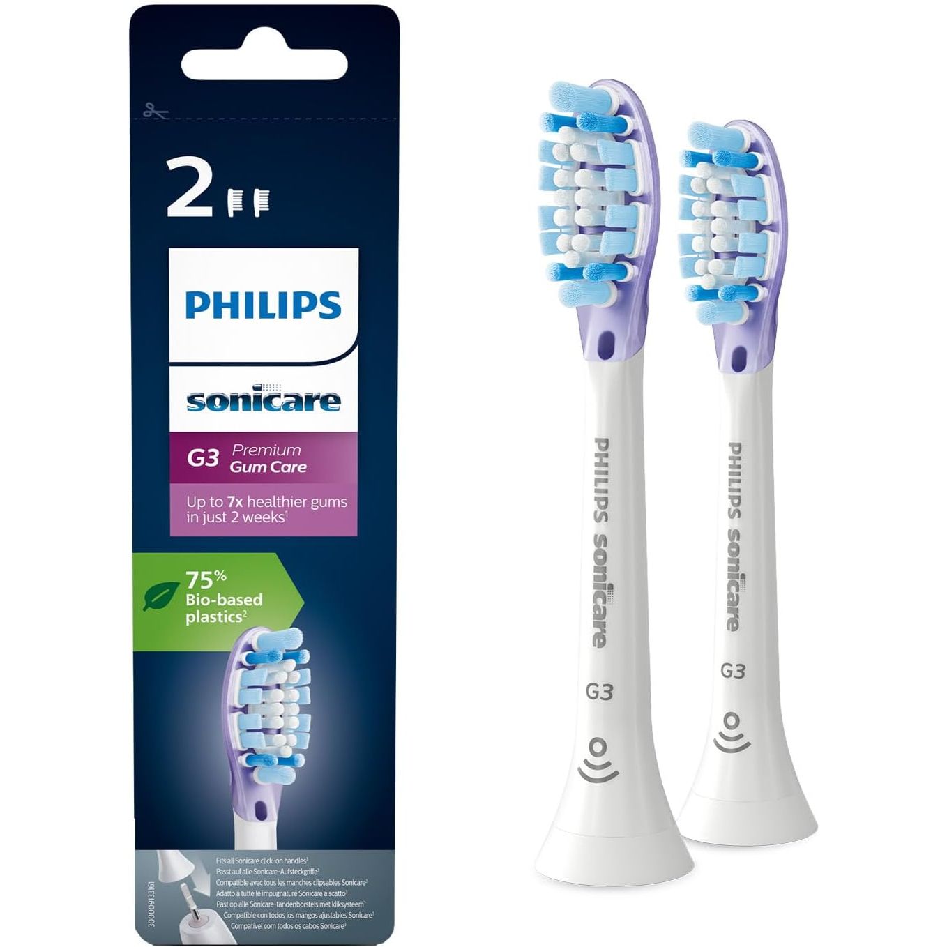 Buy Philips,Philips Sonicare G3 Premium Gum Care Toothbrush Heads - 2 Pack, White (HX9052/17) - Gadcet UK | UK | London | Scotland | Wales| Near Me | Cheap | Pay In 3 | Toothbrush Head