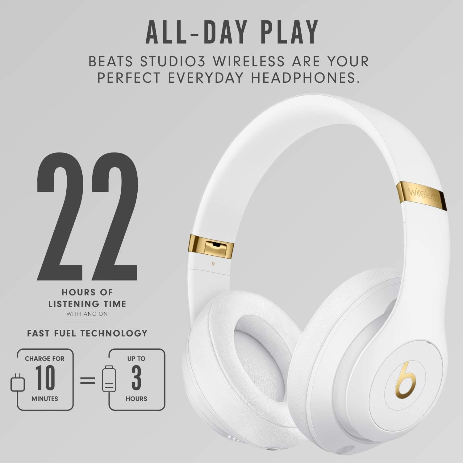 Buy Beats,Beats Studio3 ANC Over-Ear Wireless Headphones White - Gadcet UK | UK | London | Scotland | Wales| Ireland | Near Me | Cheap | Pay In 3 | Headphones