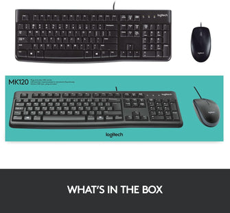 Buy Logitech,Logitech MK120 Wired Keyboard and Mouse Combo for Windows - Gadcet UK | UK | London | Scotland | Wales| Ireland | Near Me | Cheap | Pay In 3 | Keyboard & Mouse