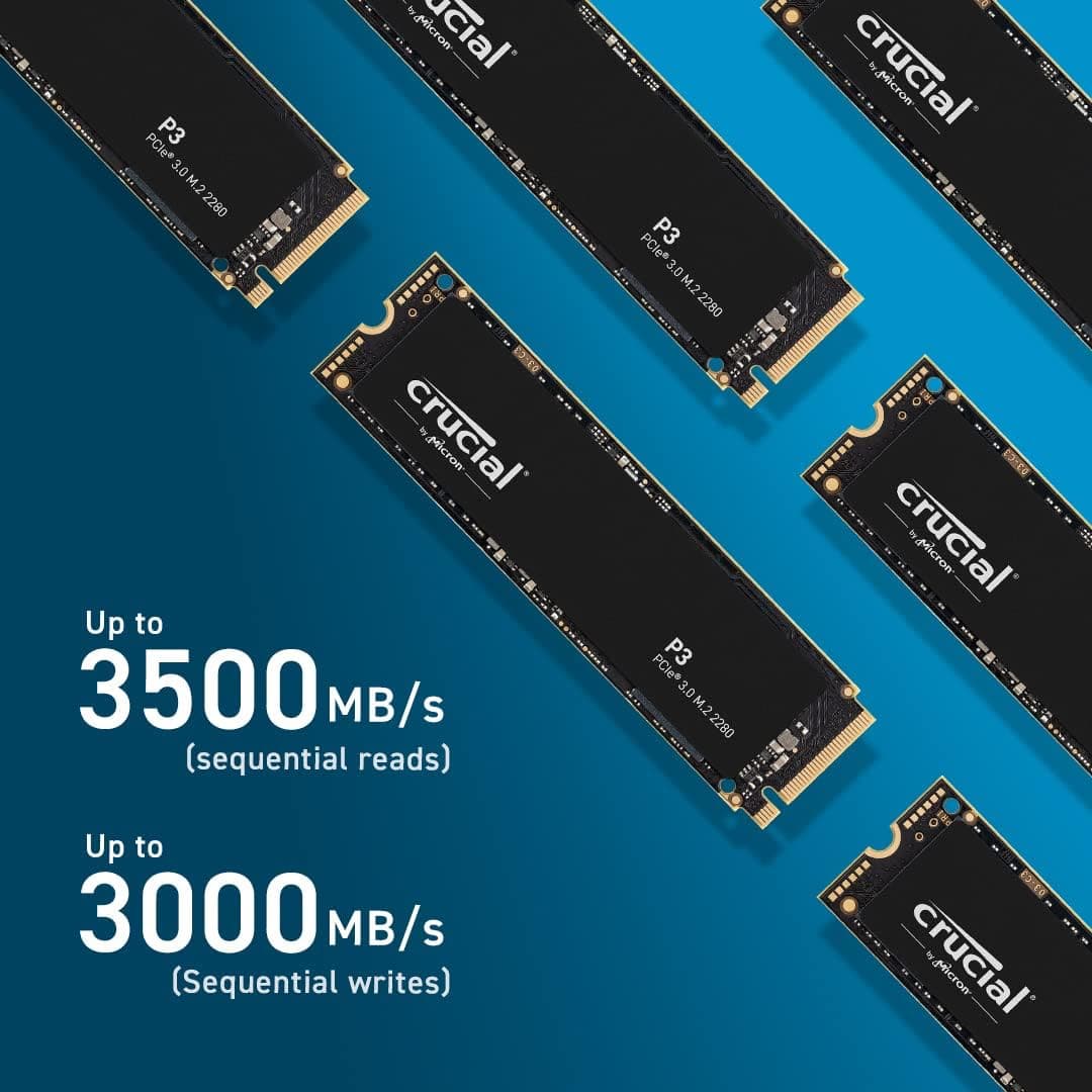 Buy Crucial,Crucial P3 500GB M.2 PCIe Gen3 NVMe Internal SSD - Up to 3500MB/s - CT500P3SSD8 - Gadcet UK | UK | London | Scotland | Wales| Near Me | Cheap | Pay In 3 | Solid State Drive