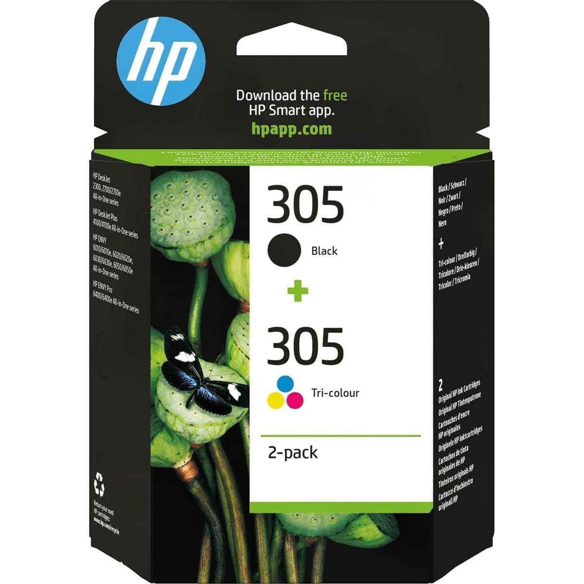 Buy HP,HP 305, Black/Tri-Colour Original Ink Cartridges (6ZD17AE), Pack of 2 - Gadcet UK | UK | London | Scotland | Wales| Near Me | Cheap | Pay In 3 | Toner & Inkjet Cartridges