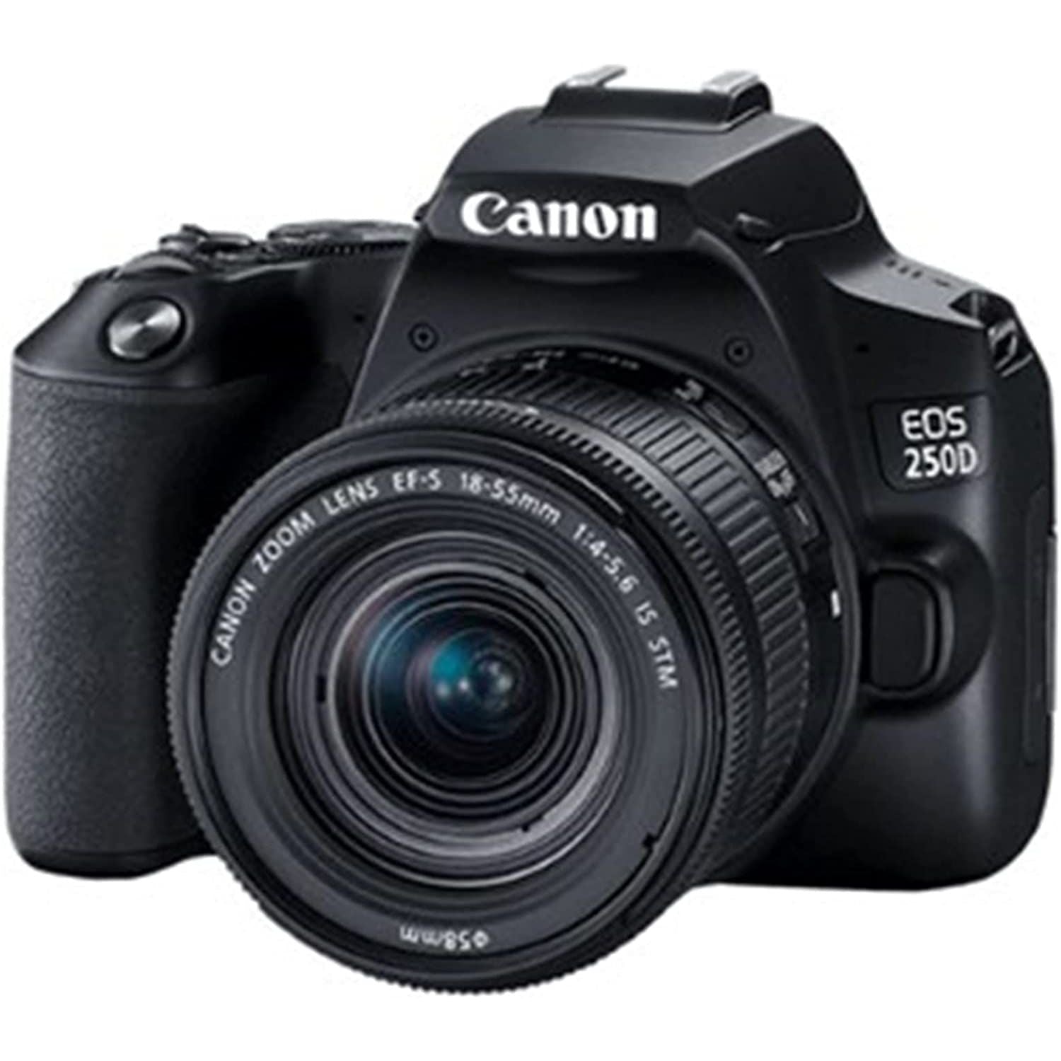 Buy Canon,Canon EOS 250D digital camera (24.1 megapixels, 7.7 cm (3 inches) Vari-Angle Display, APS-C sensor, 4K, Full-HD, DIGIC 8, WLAN, Bluetooth) incl. EF-S 18-55mm f/3.5-5,6 III lens black - Gadcet.com | UK | London | Scotland | Wales| Ireland | Near Me | Cheap | Pay In 3 | Cameras