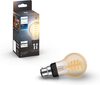 Buy Philips Hue,Philips Hue White Ambiance Filament Single Smart LED Bulb [B22 Bayonet Cap] - 550 Lumens. Works with Alexa, Google Assistant and Apple Homekit - Gadcet UK | UK | London | Scotland | Wales| Near Me | Cheap | Pay In 3 | LED Light Bulbs