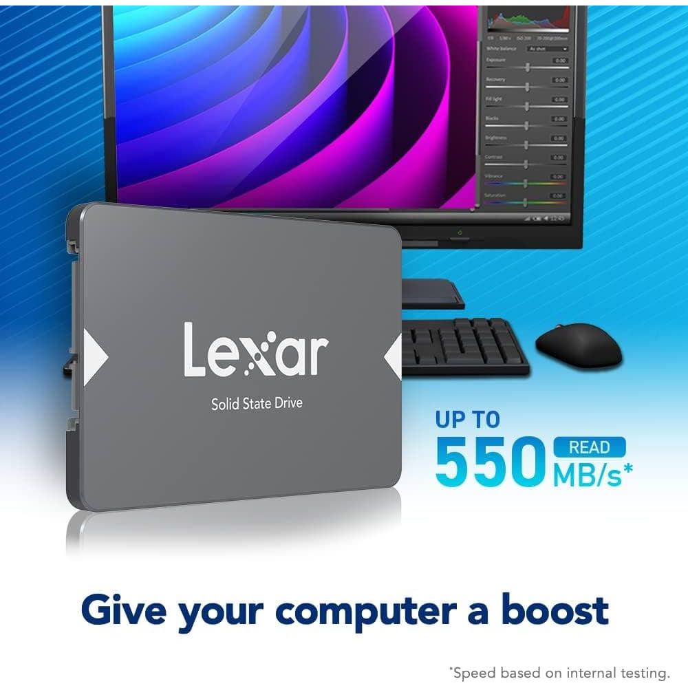 Buy Lexar,Lexar NS100 2.5” SATA III 6Gb/s Internal 512GB SSD - Solid State Drive - Gadcet UK | UK | London | Scotland | Wales| Ireland | Near Me | Cheap | Pay In 3 | External hard drives