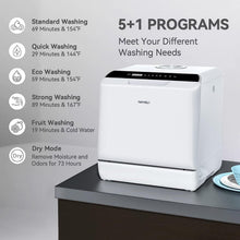 Buy Hermitlux,Hermitlux Mini Countertop Dishwasher 4 Place Settings, 5L Tank, 6 Programs, Touch Control, Baby Care & Fruit Wash - White - Gadcet UK | UK | London | Scotland | Wales| Near Me | Cheap | Pay In 3 | Kitchen Tools & Utensils