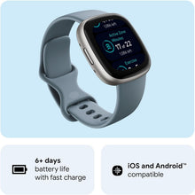 Buy Fitbit,Fitbit Versa 4 Smart Watch - Waterfall Blue/Platinum - Gadcet UK | UK | London | Scotland | Wales| Near Me | Cheap | Pay In 3 | Smart Watches