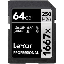 Buy Lexar,Lexar Professional 1667x SD Card 64GB, SDXC UHS-II Memory Card, Up to 250MB/s Read, 120MB/s Write, Class 10, U3, V60, SD for Professional Photographer, Videographer, Enthusiast (LSD64GCB1667) - Gadcet UK | UK | London | Scotland | Wales| Ireland | Near Me | Cheap | Pay In 3 | Memory Card