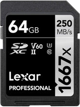 Buy Lexar,Lexar Professional 1667x SD Card 64GB, SDXC UHS-II Memory Card, Up to 250MB/s Read, 120MB/s Write, Class 10, U3, V60, SD for Professional Photographer, Videographer, Enthusiast (LSD64GCB1667) - Gadcet UK | UK | London | Scotland | Wales| Ireland | Near Me | Cheap | Pay In 3 | Memory Card