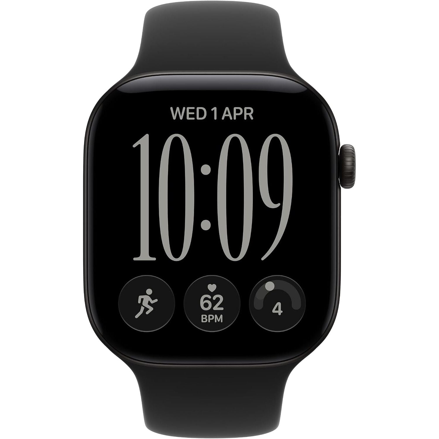 Apple Watch Series 12 GPS 46mm Smartwatch – Black Aluminium Case with Black Sport Band M/L