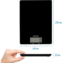 Buy Salter,Salter 1170 BKDR Digital Kitchen Scale – 5kg Capacity, Slim Glass Platform, Add & Weigh, LCD Display, Battery Included – Black - Gadcet UK | UK | London | Scotland | Wales| Near Me | Cheap | Pay In 3 | Smart Scale