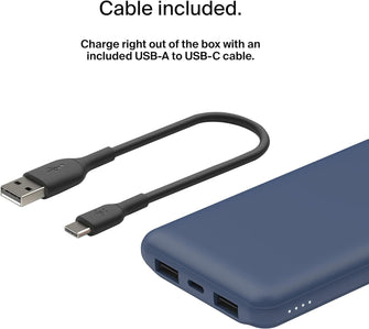 Buy Belkin,Belkin USB C Portable Power Bank (10000 mAh with 1 USB C Port and 2 USB A Ports for up to 15W Charging for iPhone, Android, AirPods, iPad, and More) – Blue - Gadcet UK | UK | London | Scotland | Wales| Ireland | Near Me | Cheap | Pay In 3 | Power Adapters & Chargers